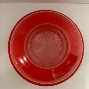 Vintage Primary Red Pyrex #322 1 L  Clear Bottom Nesting Mixing Bowl